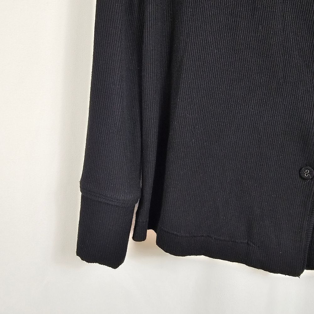 Skims Soft Lounge Ribbed Sleep Shirt in Onyx Black - Size XS - Picture 7 of 9